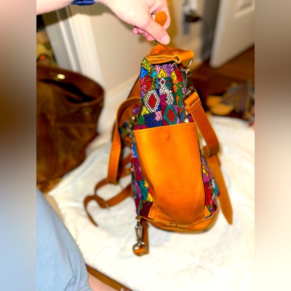 Nena & Co Brown Backpack with Leather Accents - Picture 5 of 13